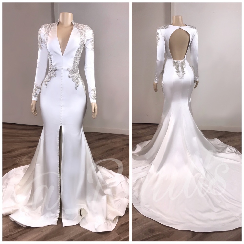 Rachel Mills Custom wedding/reception Ivory Gown